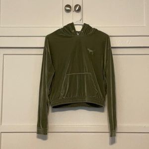 pink / victoria’s secret olive green velvet jacket